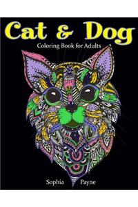 Cat & Dog Coloring Book for Adults