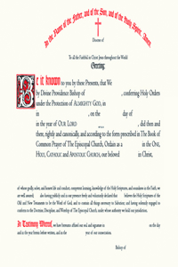 Ordination Certificate