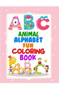 Animal Alphabet Fun Coloring Book: Alphabet Coloring Book For Kids, children, toddlers, crayons, adult, mini, girls and Boys. 8.5" x 11"