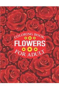 flowers coloring book For adult