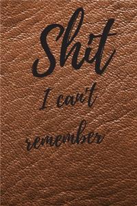 Shit I Can't Remember