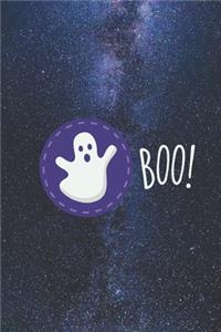 Boo! Ghost - Scared - Happy Halloween Journal