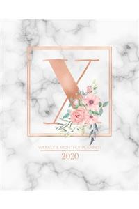 Weekly & Monthly Planner 2020 X