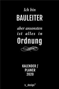 Kalender 2020 für Bauleiter