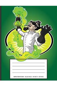 Mad Scientist Periodic Table Chemistry Composition Notebook