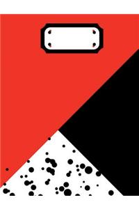 Red & White Moroccan Print Composition Notebook