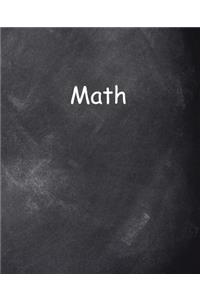 School Composition Book Math Chalkboard Style 130 Pages