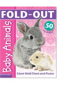 Fold-Out Baby Animals: Giant Wall Chart and Poster + 50 Baby Animal Stickers