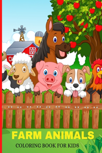 Farm Animals Coloring Book for Kids