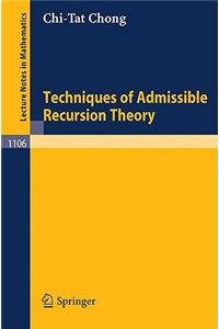 Techniques of Admissible Recursion Theory