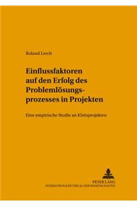 Einflussfaktoren Auf Den Erfolg Des Problemloesungsprozesses in Projekten