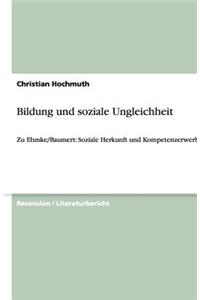 Bildung Und Soziale Ungleichheit