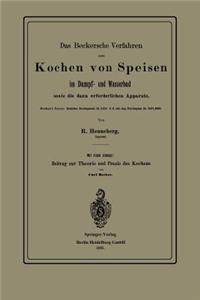 Beckersche Verfahren Zum Kochen Von Speisen Im Dampf- Und Wasserbad, Sowie Die Dazu Erforderlichen Apparate