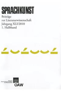 Sprachkunst Beitrage Zur Literaturwissenschaft Jahrgang XLI 2010 1. Halbband