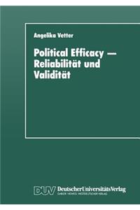 Political Efficacy -- Reliabilität Und Validität