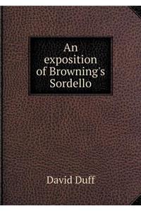 An Exposition of Browning's Sordello