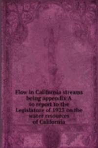 Flow in California streams