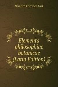 Elementa philosophiae botanicae (Latin Edition)