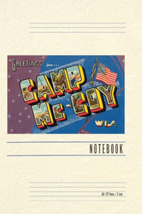 Vintage Lined Notebook Greetings from Camp McCoy, Wisconsin