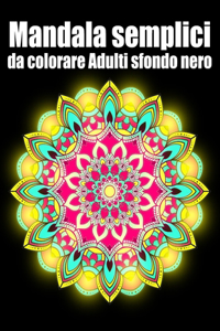 Mandala semplici da colorare adulti sfondo nero