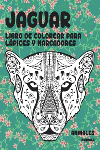 Libro de colorear para lápices y marcadores - Mandala - Animales - Jaguar