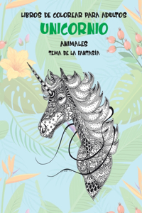 Libros de colorear para adultos - Tema de la fantasía - Animales - Unicornio