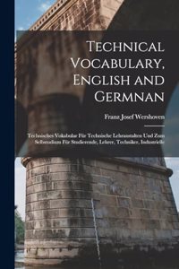Technical Vocabulary, English and Germnan