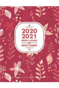 2020-2021 Monthly Calendar And Weekly Planner