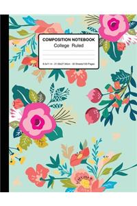 Composition Notebook College Ruled 8.5x11 In 21.59x27.94 50 Sheets/100 Pages