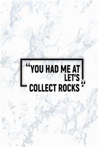 You Had Me at Let's Collect Rocks