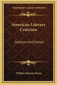 American Literary Criticism