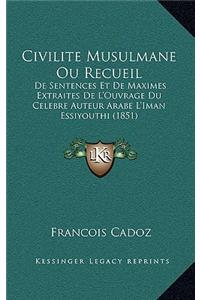 Civilite Musulmane Ou Recueil