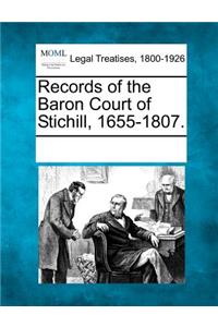 Records of the Baron Court of Stichill, 1655-1807.