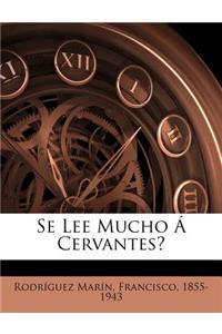 Se Lee Mucho Á Cervantes?