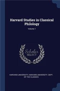 Harvard Studies in Classical Philology; Volume 1