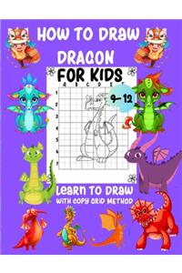 How to Draw Dragon For Kids 9-12 Learn To Draw With copy Grid Method