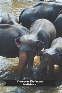 Trinkende Elefanten Notizbuch