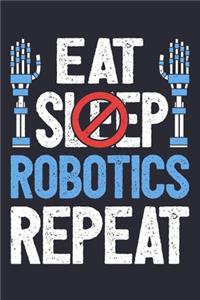 Eat Sleep Robotics Repeat: Robotics Engineer Lined Notebook, Journal, Organizer, Diary, Composition Notebook, Gifts for Engineers and Engineering Students