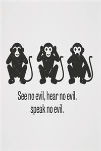 See no evil, hear no evil, speak no evil