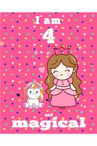 unicorn journal i am 4 and magical