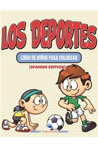 Deportes Libro De Niños Para Colorear (Spanish Edition)