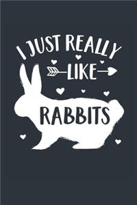 I Just Really Like Rabbits Notebook - Rabbit Gift for Rabbit Lovers - Rabbit Journal - Rabbit Diary