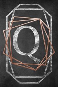 Chalkboard Foiling Minimalist Letter Notebook - Q