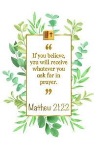 If You Believe, You Will Receive Whatever You Ask for in Prayer