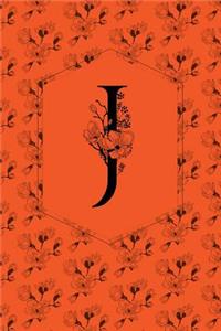 Floral Monogram Journal/Notebook - J
