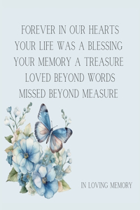 Celebration of life, funeral book, Condolence book to sign (Hardback cover)