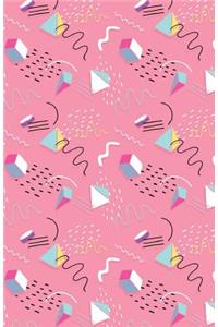 Journal Notebook Squiggles and Shapes Pink