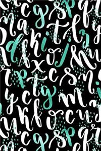 Bullet Journal Notebook Sparkly Letters Pattern 3
