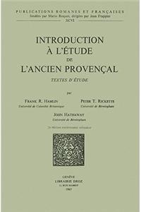 Introduction A L'Etude de L'Ancien Provencal