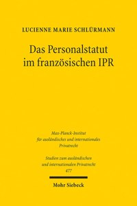 Das Personalstatut im französischen IPR